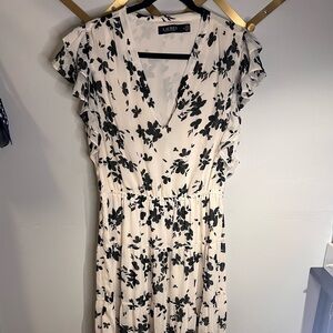 Ralph Lauren Black and White Floral Maxi Dress
